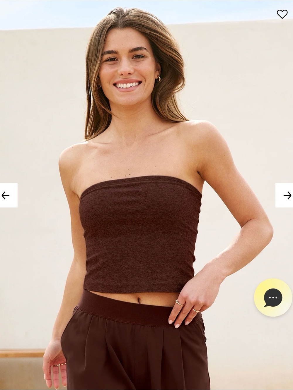 BNWT Beyond Yoga Spacedye strapless top Estilo Brown Size XS
